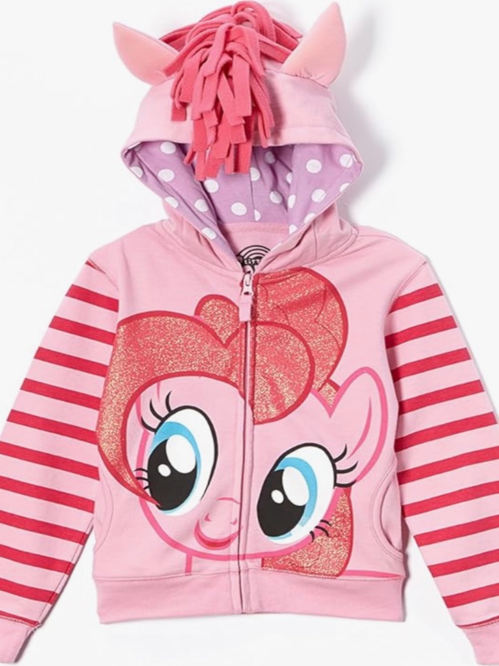 Size 5/6 Little Girls - My Little Pony - Pinky Pie - Hooded Sweater